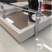 Bandeja Espelhada MDF Laqueado Off White com Alça em Metal Cromado