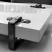 Bandeja Espelhada MDF Laqueado Off White com Alça em Metal Dourado