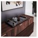 Bandeja Espelhada MDF Laqueado Preto com Alça em Metal Cobre