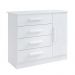 Cômoda Firenze 4 Gavetas com Sapateira 1 Porta D'Doro Branco