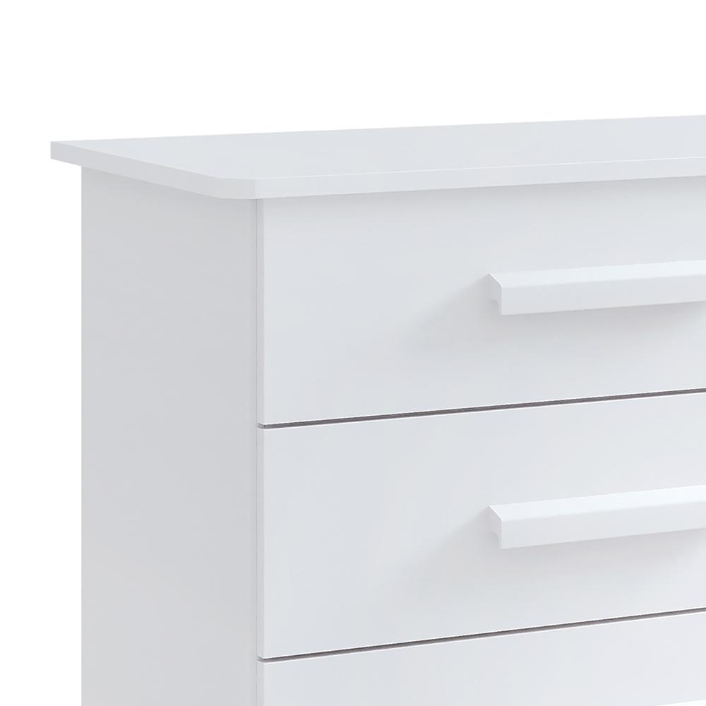 Cômoda Firenze 4 Gavetas com Sapateira 1 Porta D'Doro Branco