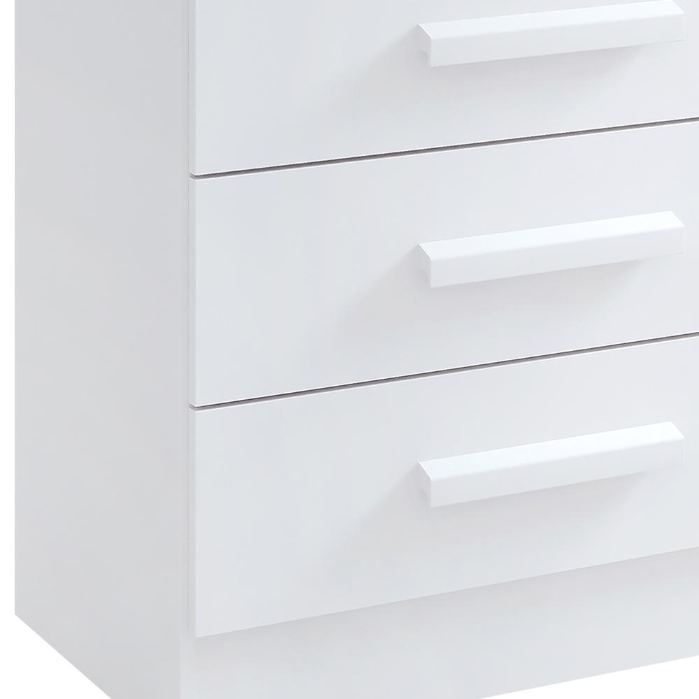 Cômoda Firenze 4 Gavetas com Sapateira 1 Porta D'Doro Branco