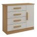 Cômoda Firenze 4 Gavetas com Sapateira 1 Porta D'Doro Cinamomo Off White