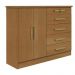 Cômoda New Athos 5 Gavetas com Sapateira D'Doro Cinamomo