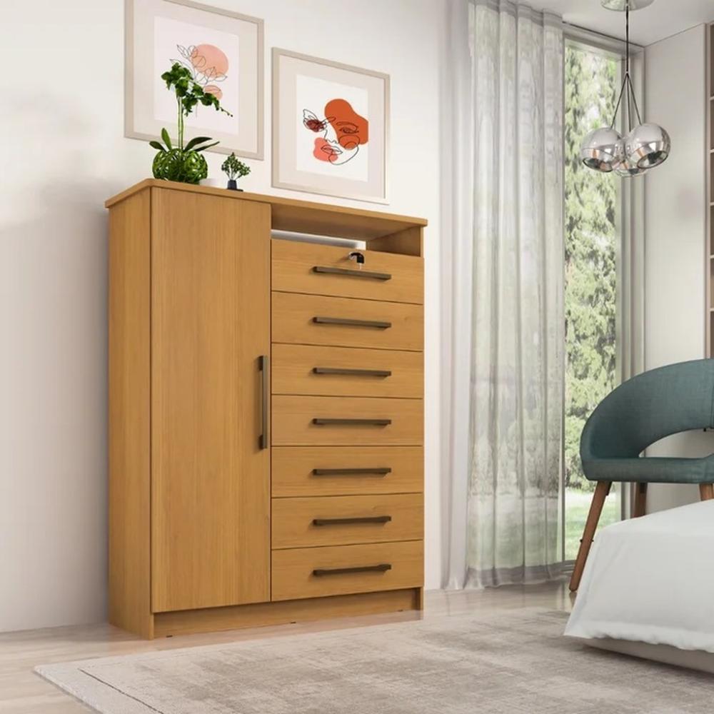 Cômoda Safira 7 Gavetas 100% MDF D'Doro Cinamomo