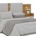 Cabeceira Casal/Queen Rubi Extensível com 2 Mesas de Cabeceira D'Doro Cinamono Off White 1,40/1,60M