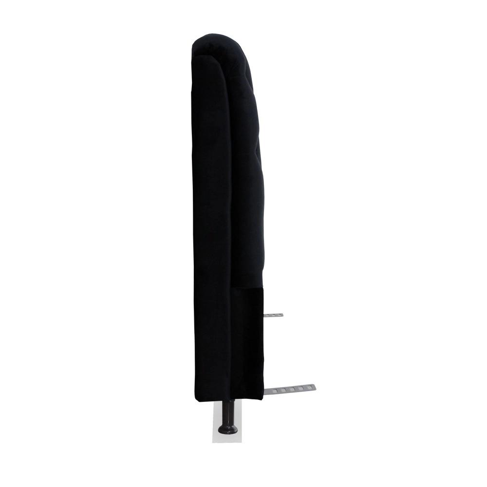 Cabeceira de Cama Box Casal 138cm Pádua Veludo Preto