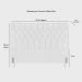 Cabeceira de Cama Box Solteiro 88cm Pádua Couro Branco
