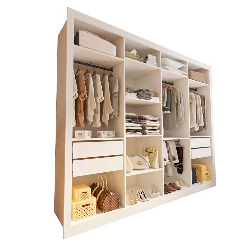 Closet Florença com 4 Gavetas Minastex Branco