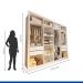 Closet Florença com 4 Gavetas Minastex Branco