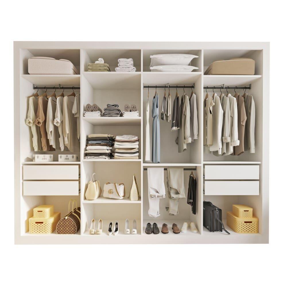 Closet Florença com 4 Gavetas Minastex Branco