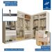 Closet França com 2 Módulos e 6 Gavetas Minastex Branco