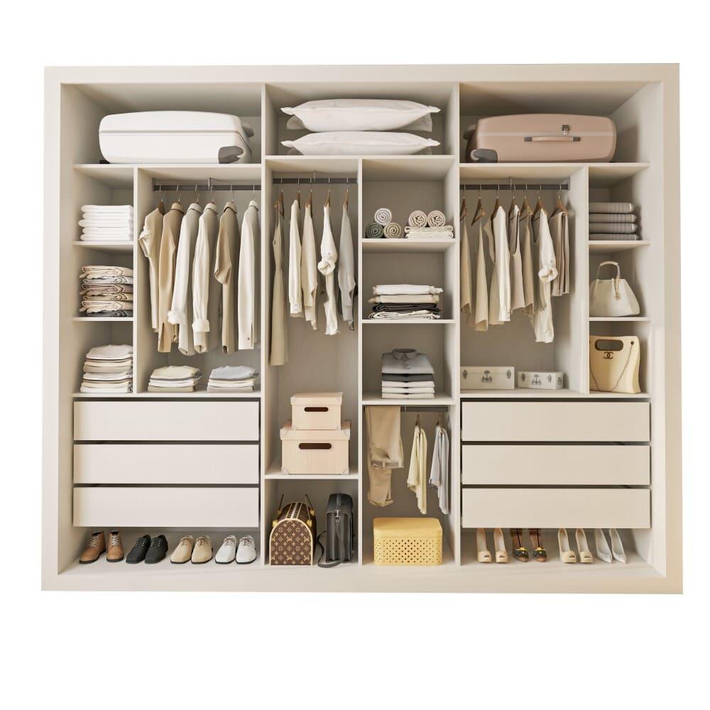 Closet Itália com 6 Gavetas Minastex Branco