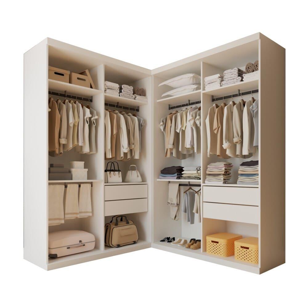 Closet Júlia Duo com 4 Gavetas Minastex Branco