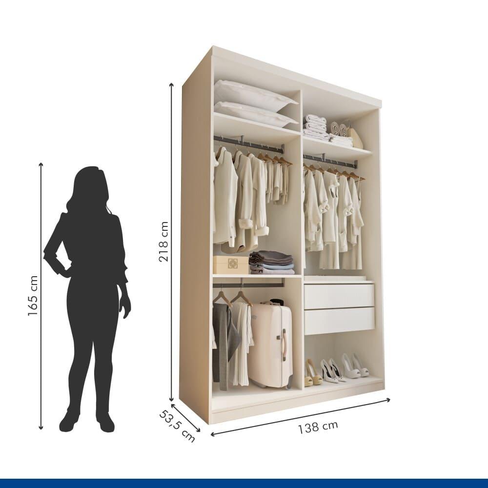 Closet Júlia com 2 Gavetas Minastex Branco