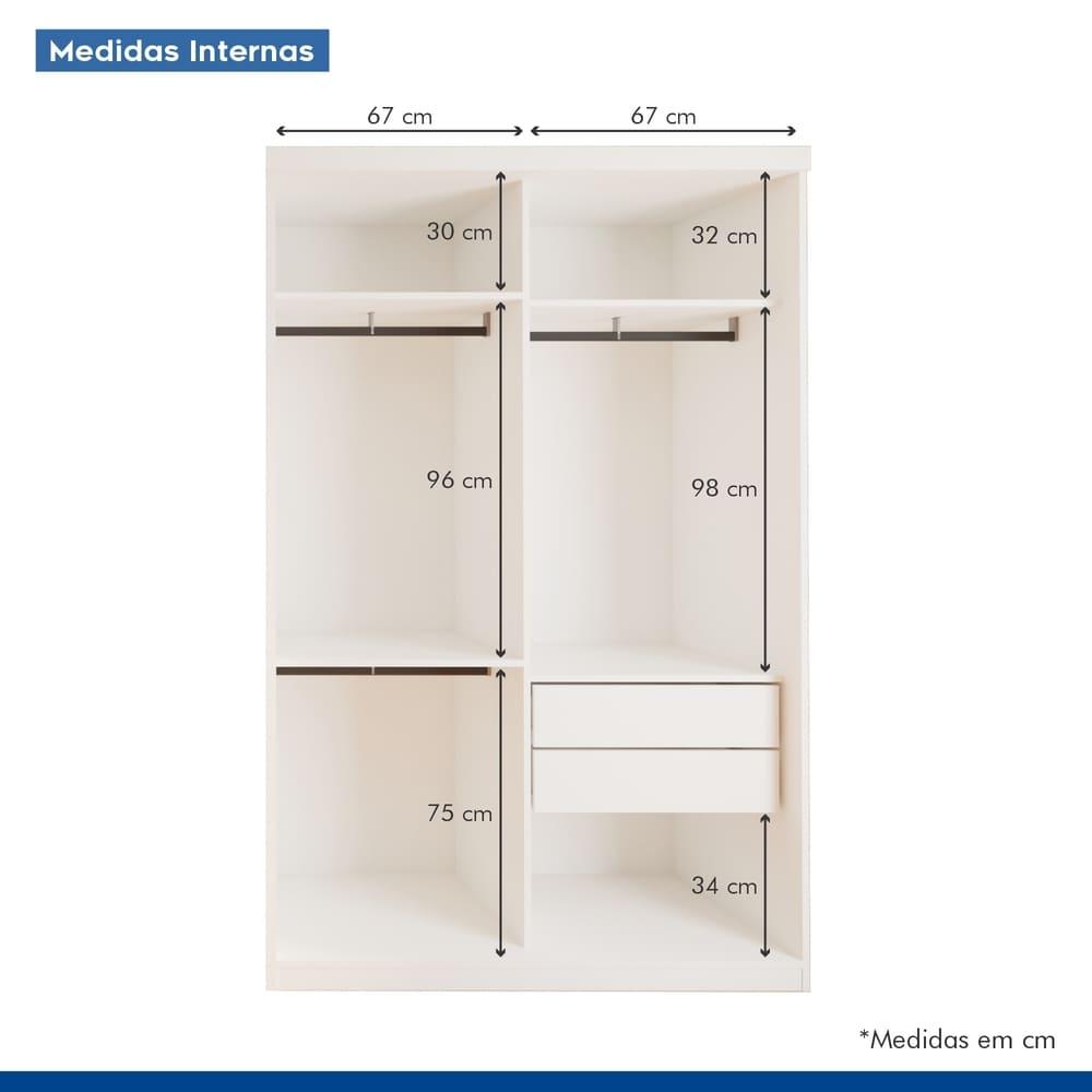 Closet Júlia com 2 Gavetas Minastex Branco