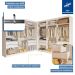 Closet Paris Duo Premium com 8 Gavetas Minastex Branco