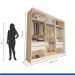 Closet Paris com 4 Gavetas Minastex Branco