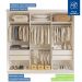 Closet Paris com 4 Gavetas Minastex Branco