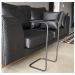 Conjunto 2 Mesas de Apoio para Sofá Preto Base em Metal Preto