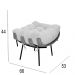 Conjunto 2 Poltronas Costela Com Puff Tecido Veludo Azul