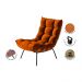 Conjunto 2 Poltronas Costela Tecido Veludo Terracota