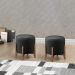 Conjunto 2 Puff Raika Luxo Decorativos Recepção Redondo Veludo Preto