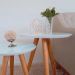 Conjunto Mesa De Canto Lateral Branca Pé Palito