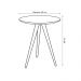 Conjunto Mesa Lateral de Apoio Retrô Pés Palito Quality Móveis Preto