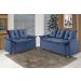 Conjunto Sofá 2 e 3 Lugares Viena Veludo Azul