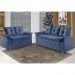 Conjunto Sofá 2 e 3 Lugares Viena Veludo Azul