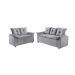 Conjunto Sofá 2 e 3 Lugares Viena Veludo Cinza