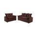 Conjunto Sofá 2 e 3 Lugares Viena Veludo Marrom