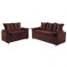 Conjunto Sofá 2 e 3 Lugares Viena Veludo Marrom