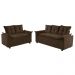 Conjunto Sofá 2 e 3 Lugares Viena Veludo Marrom