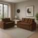 Conjunto Sofá 2 e 3 Lugares Viena Veludo Marrom