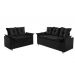 Conjunto Sofá 2 e 3 Lugares Viena Veludo Preto