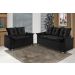 Conjunto Sofá 2 e 3 Lugares Viena Veludo Preto