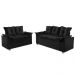 Conjunto Sofá 2 e 3 Lugares Viena Veludo Preto