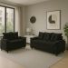 Conjunto Sofá 2 e 3 Lugares Viena Veludo Preto