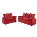 Conjunto Sofá 2 e 3 Lugares Viena Veludo Vermelho