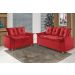 Conjunto Sofá 2 e 3 Lugares Viena Veludo Vermelho