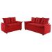 Conjunto Sofá 2 e 3 Lugares Viena Veludo Vermelho