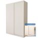Guarda Roupa 2 Portas de Correr 2 Gavetas Kiara Minastex Branco