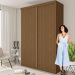 Guarda Roupa 2 Portas de Correr 2 Gavetas Kiara Minastex Freijó
