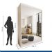 Guarda Roupa 2 Portas de Correr com Espelho 2 Gavetas Lila Minastex Branco