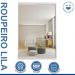 Guarda Roupa 2 Portas de Correr com Espelho 2 Gavetas Lila Minastex Branco