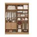 Guarda Roupa 4 Portas 3 Gavetas Da Vinci D'Doro Cinamono Off White