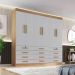 Guarda Roupa 6 Portas 12 Gavetas Mônaco D'Doro Cinamomo Off White