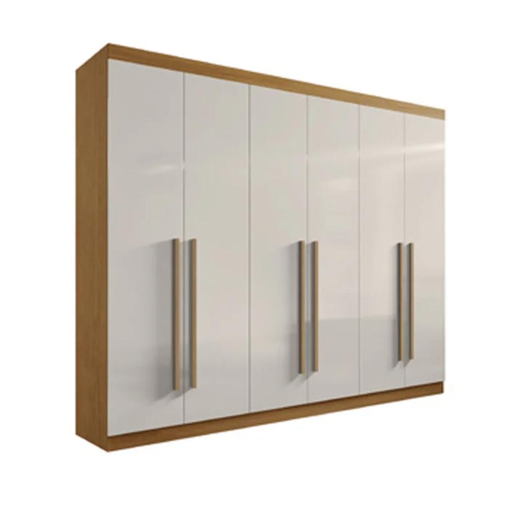 Guarda Roupa 6 Portas 6 Gaveta Vinci Plus Cinamomo Off White